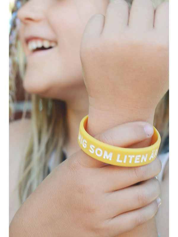 Silikonarmband i Barnstorlek - Se till mig som liten är